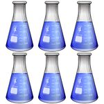 250ml Narrow Mouth Erlenmeyer Flask, 3.3 Borosilicate Glass, Karter Scientific 213G33 (Pack of 6)