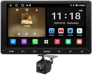 ATOTOZONE A5L 10.1inch Android Double DIN Car Stereo, Wireless CarPlay & Android Auto Touchscreen, WiFi/BT/USB Tethering, 24B-EQ DSP&Amp, MirrorLink, 2G+32G, AHD Rearview Backup Camera