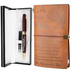 Chivertion Pastor Appreciation Gifts Include Religious Pastor Faux Leather Refillable Journal and Faith Christian Gift Pen with Engraved Bible Verse with Boxes for Pastors Travel Pastor Birthday Gifts