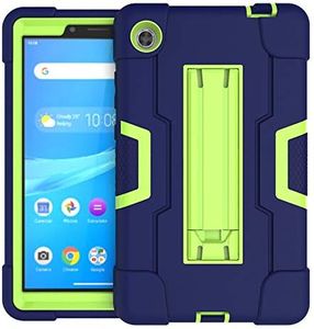 SOATUTO Case for Lenovo Tab M7 3rd gen Heavy-Duty Drop-Proof and Shock-Resistant Rugged Hybrid case Built-in Stand for Lenovo Tab M7 7.0 inch TB-7305F L X ; Lenovo m7 Tablet 3rd Gen (Blue+Green)