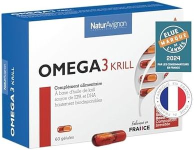Laboratoire NaturAvignon Oméga 3 Krill | Cerveau, Coeur, Vision | EPA & DHA hautements disponibles | Qualité Superba BoostTM brevetée | Sans goût ni odeur | Fabriqué en France | 60 gélules (1mois)