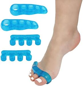 Silicone Toe Separator | Gel Toe Separators & Toe Spacers for Feet with Overlapping Toes | Hammer Toe Straightener & Bunion Corrector for Women & Men | Size 9 & Below