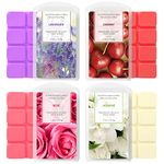 LA BELLEFÉE Wax Melts, Wax Cubes, Scented Soy Wax Melts, Natural Soy Wax Cubes,Floral Wax Melts for Spa, Bath, Yoga,Aromatherapy (4x70.8g/2.5oz)