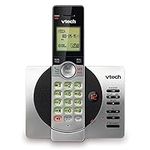 VTech DECT 6.0 Single Handset Cordless Phone with ITAD, CID, Backlit Keypad and Screen, Full Duplex Handset Speakerphone, Call Block Silver/Black - CS6929