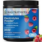 Key Nutrients 90 Servings Electrolytes No Sugar - Electrolyte Powder Packets - Electrolyte Powder - Hydratation Mix - Hydration Powder Lemonade Electrolyte Drink Mix - No Calories, Gluten Free Electrolytes Powder - Keto Friendly, Non GMO, Made in USA