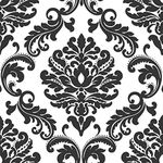 Ariel Black and White Damask Peel a