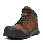 Timberland PRO Men's Reaxion Mid Composite Safety Toe Waterproof Industrial Hiker Work Boot, Brown/Green-2024 New, 10.5