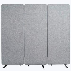 Luxor 3 Pack Reclaim Acoustic Room Partition Dividers - Misty Gray