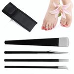 Eleanly 4PCS Pedicure Knife Set Professional Pedicure Knife Kits Stainless Steel Pedicure Knife Dead Skin Corn Foot Callus Remover with Storage Bag for Hand Feet