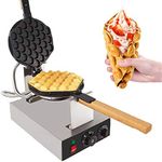 GorillaRock Bubble Waffle Maker Electric Non Stick Egg waffle machine 360 Rotated Stainless steel (110V)