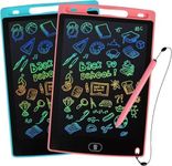 kogabanny 2 Pack LCD Writing Tablet,10 Inch Doodle Scribbler Pad Colorful Screen Drawing Board Learning Gift for Kids, Educational Toys for 3-6 Years Old Boys & Girls, Pink+Blue