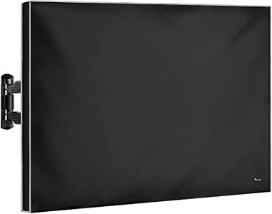 Garnetics Outdoor TV Cover 36", 38", 39" inch - Universal Weatherproof Protector for Flat Screen TVs - Fits Most TV Mounts and Stands - Black