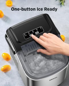 Silonn Countertop Ice Maker – 12kg Daily, Self-Cleaning, 2 Ice Sizes