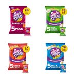 Snack a Jacks Variety Bundle - 4 Delicious Flavours - Sour Cream, Sweet Chilli, BBQ, Salt & Vinegar - 20 x 19g Bags Total - Tasty Low Rice Cakes