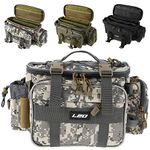 Heavy Duty Fishing Tackle Bag 1000D Oxford Waterproof Insulated Multi-Pockets Fishing Bags and Holdall Storage Bag Carryall for Outdoor Fly Carp Sea Fishing Accessoris Rod Lures Gear Bag (Camouflage)