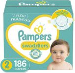 Pampers Baby Diapers, Swaddlers, One Month Supply, Multi, Size 2, 186 Count