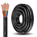 XRDS -RF Premium 14 Gauge 7-Way Conductor Wire - 20 Feet, Weatherproof and Flexible Trailer Cable for RVs, Campers, Trailers, 7-Pin Connector