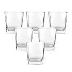 Ocean Plaza Rock, 295 Ml. | Soda Lime Glass | Set of 6 | Clear & Transparent