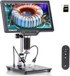 TOMLOV DM202 HDMI Digital Microscope,10.1 Inch LCD Microscope,16MP Coin Microscope Camera with Screen for Adults, Micro Soldering Microscope, TV/Windows/Mac Compatible, 32GB Card Included