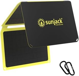 SunJack 25 Watt Foldable IP67 Waterproof ETFE Monocrystalline Solar Panel Charger with USB-C and USB-A for Cell Phones, Tablets and Portable for Backpacking, Camping, Hiking and More