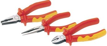 Draper Expert 69288 3-Piece VDE Insulated Pliers Set , Blue