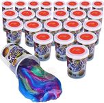 Kicko Marbled Unicorn Color Slime Set - 24-Pack Colorful Galaxy Slime for Kids - Soft, Gooey Sludge for Sensory Play and Tactile Stimulation - Ideal Slime Party Favors and Educational Slime Kit