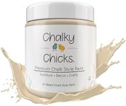 Chalky Chicks Chalk Paint - Chalk Paint for Furniture, Craft Paint, Cabinet Paint, Wood Paint, and Furniture Paint, Spray Paint-Ready for Home Decor - Cuppa Latte (Tan) 4 Fl Oz (Pack of 1)