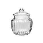 MILTON Treo Pot Jar With Glass Lid, 1 Piece, 670 ml, Transparent | Air Tight | Storage Jar | Kitchen Organiser | Modular | Dishwasher Safe