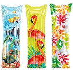 Swimming Mat with Pillow for Kids and Adults - Inflatable Floaters Adorable Design Water Pool for Summer Fun for Lake, Beach, Party, Lounge for Friends and Family - Pink (Nature)