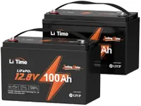 Litime 2 Packs 12V 100Ah TM LiFePO4 Battery with Low Temp Protection, Group 31 Lithium Battery, Up to 15000 Deep Cycles, Perfect for Trolling Motors,Yacht, Marine, Boat, RVs, Home Energy