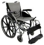 Karman Healthcare Ergonomic Wheelchair S-115 Mag Wheels, Pearl Silver, 20 Inch x 17 Inch, 27 Pound