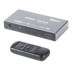 Univivi 5 Port 4K HDMI Switch 5 in 1 Out HDMI Switch with Remote 2.0 HDMI Hub- Compatible with PS4, Computer, Apple Box, Blu-ray Player, Machine/DVD, Projector ect