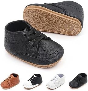 Baby Boys Girls Walking Shoes(Black,L),Infant First Walker Shoes,Toddler Crib Shoes