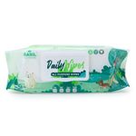 Basil Daily Pet Wipes for Dogs & Cats / 80 Count/Dog Wipe/Cat Wipe/Enriched with Fresh Aloe Vera Scent/Wet Tissues for Pet/Gentle and Convenient Grooming for Pets | (Pack of 1)