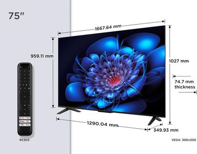 TCL 75" 4K Smart TV – Ultra HD LED Display, Streaming Apps