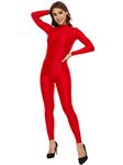 Kepblom Womens Turtleneck Long Sleeve Dance Unitard One Piece Full Bodysuit Costumes