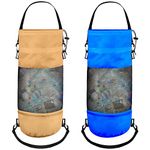 2 Packs Portable Boat Accessories Trash Bags Mesh Trash Bags Boats Trash Can Boat Garbage Container for Boat Kayak Camper Fishing Cabin Storage Men Women Adults (Khaki, Blue)