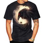 Men's Graphic T-Shirts-Novelty Graphic Tees with Cool Designs, Dark Eagle T S Hirt, XL