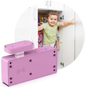 Cabinet Lock RFID Card NFC eLinkSmart Hidden Drawer Lock for Girls Women Cupboard Door Kitchen Pantry Furniture Support Phone or Watch App No Drilling Required Pink