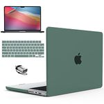 IBENZER Case for MacBook Pro 14 Inch Case 2024 2023 M3 A2918 A2992 M2 A2779 M1 A2442 Pro/Max,Hardshell Case&Keyboard Cover&Screen Film&Type-C for Mac Pro 14 (2024-2021),MidnightGreen,T14MTGN+2TC