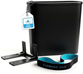 Carbage Can Premium Car Trash Can w/Floor Mat Clip and Bag Securement Band - Black