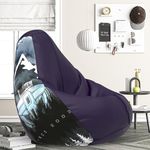 ComfyBean Bag with Beans Filled XXXL- Official: Roadies Bean Bags - Max User Height : 5-5.8 Ft.-Weight : 60-70 Kgs(Model: Roadies-Artwork 12 - Indigo)