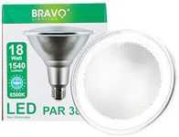 BRAVO LIGHTING PAR38 LED Bulb, E27/ES Cap, 18 Watts 1540 Lumens, Day Light (6500K), Waterproof (IP65), Ideal for Bathroom, Living Room, Bedroom, Kitchen, Hallway, Hotel, B&B, Cool White K