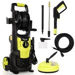 Pressure Washer, 1800W 135bar 450L/H Electric Jet Washer, Snow Foam pressure washer with Adjustable Spray Nozzle, High Power Washers for patio/car/Garden/Yard/Fences/Driveways