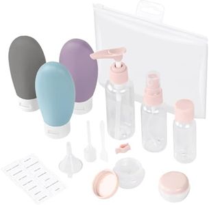 FANVANAI Travel Bottles Set for Toiletries TSA Approved, Leak Proof Travel Size Containers Kit Portable Refillable Travel Accessories for Toiletries, Conditioner, Shampoo, Lotion Liquids (Colorful)