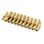 uxcell 20pcs M3 10+6mm Female Male Thread Brass Hex Standoff Spacer Screws PCB Pillar