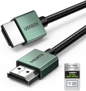 UGREEN HDMI 2.1 Cable Certified 10K 8K 4K 1440P 240/165/144/120Hz eARC Dolby Atmos Vision HDR 48Gbps Ultra High Speed HDCP 2.3 Compatible with PS5/4 Xbox Series X/S Laptop TV Soundbar Game Monitor(3M)