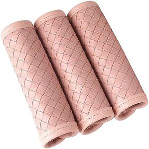 Luggage Handle Wraps -Suitcase Handle Wraps Travel Bag Handle Covers Suitcase Identifier Luggage Makers Covers(3Pcs-Pale Pink)