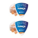 Lifezen Tuskca Chewable Calcium Tablets for Men and Women with Vitamin D3, Sugar-Free, Diabetic-Friendly, Gluten-Free, Lactose-Free, Healthy Bones and Joint (Mixed Fruit, Pack Of 2)
