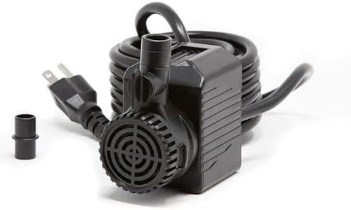 Beckett 430 GPH Submersible Water Pump Adjustable Water Flow Fountain Pump, Max Lift 8.2 Ft, 31 Watts Pond Pump, Black